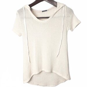 Earthbound• waffle knit short sleeve with hood• XL